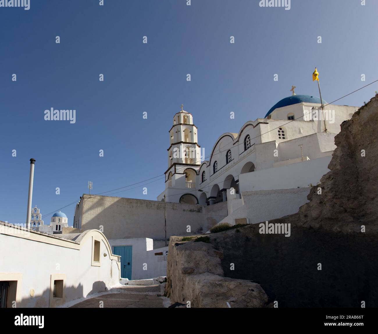 kirche auf Santorin Stockfoto