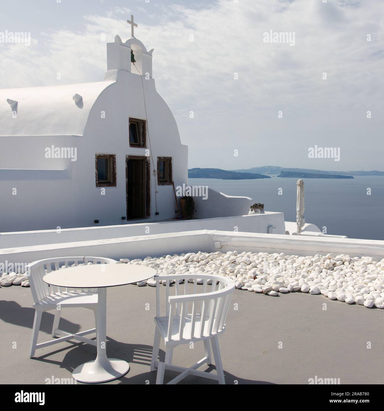 kirche auf Santorin Stockfoto
