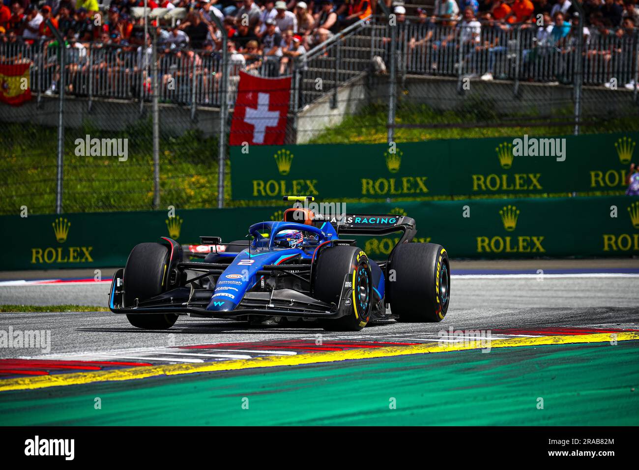 #02 Logan SarSergeant, (USA) Williams Mercedes während des österreichischen GP, Spielberg 29. Juni-2. Juli 2023 auf dem RedBull Ring, Formel-1-Weltmeisterschaft 2023. Stockfoto