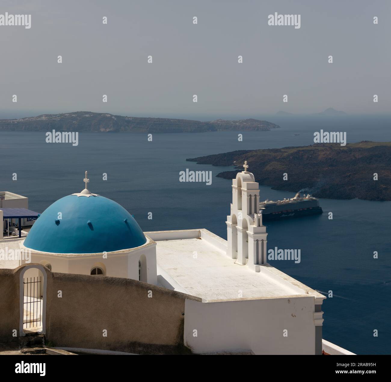 kirche auf Santorin Stockfoto