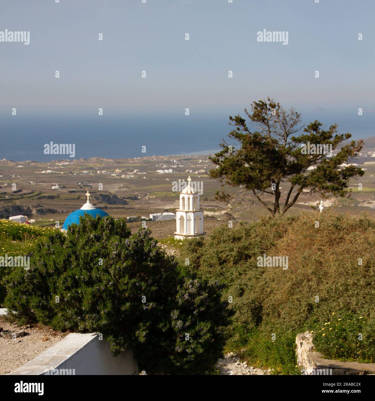 kirche auf Santorin Stockfoto