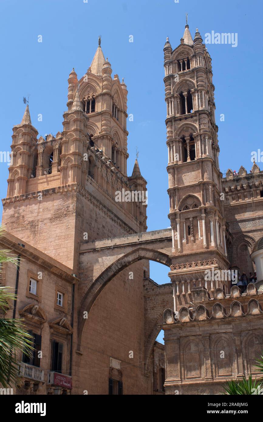 Kathedrale von Palermo - Metropolitanische Kathedrale zur Himmelfahrt der Jungfrau Maria (Cattedrale metropolitana della Santa Vergine Maria Assunta) Sizilien, Italien Stockfoto