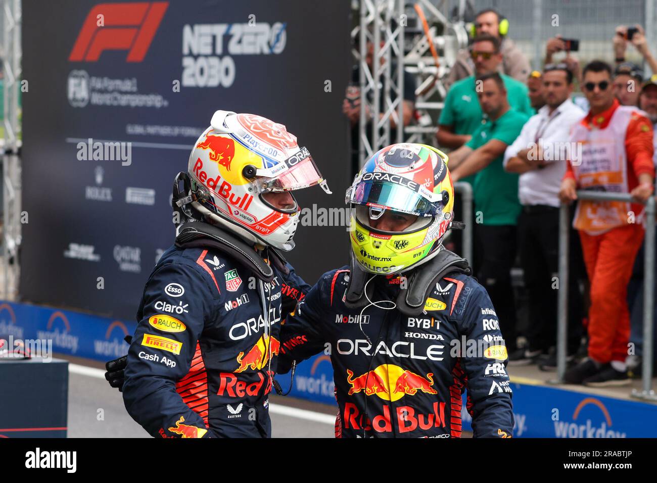 Podiumsfeier während DER FORMEL 1 ROLEX GROSSER PREIS VON OSTERREICH 2023 - Jun29 bis Jul2 in RedbullRing - Spielberg, Osterreich Stockfoto