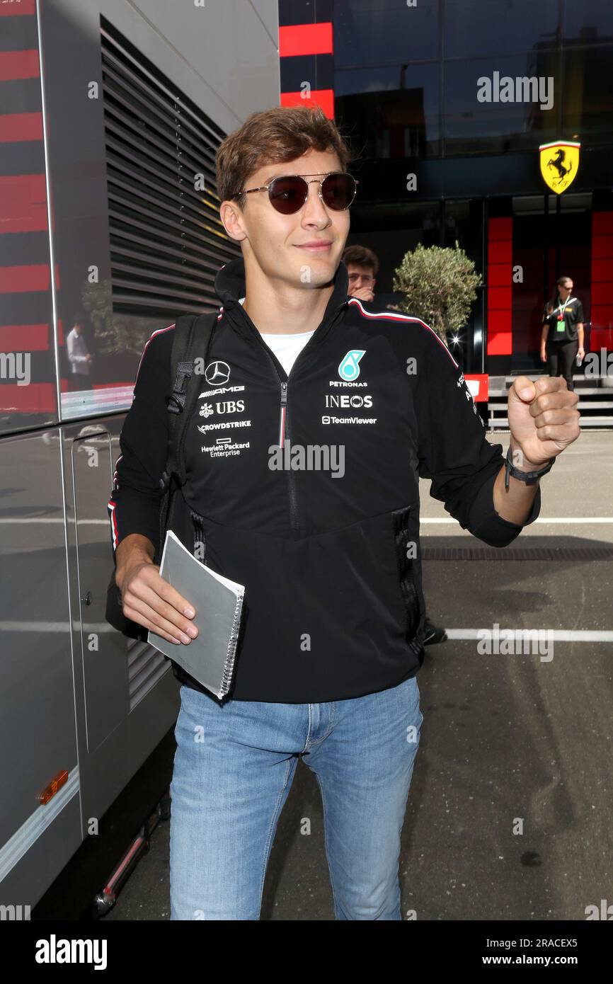 SPIELBERG, Österreich. , . George RussellF1 am Red Bull Ring, Oesterreich Ring, Formel 1, GROSSEN Preis ÖSTERREICH, Grosser Preis von OESTERREICH, GP d'Autriche, Motorsport, Formel1, gebührenpflichtiges Bild, Copyright © KNOTH Andy/ATPimages (KNOTH Andy /ATP/SPP) Guthaben: SPP Sport Press Photo. Alamy Live News Stockfoto