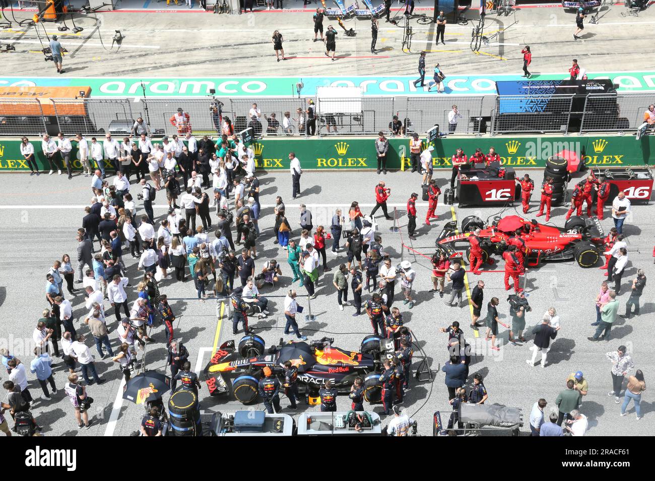 SPIELBERG, Österreich. , . Vorbereitungen starten, Raster, F1 am Red Bull Ring, Oesterreich Ring, Formel 1, ÖSTERREICHISCHER Grand Prix, großer Preis von OESTERREICH, GP d'Autriche, Motorsport, Formel1, gebührenpflichtiges Bild, Copyright © KNOTH Andy/ATPimages (KNOTH Andy /ATP/SPP) Guthaben: SPP Sport Press Photo. Alamy Live News Stockfoto