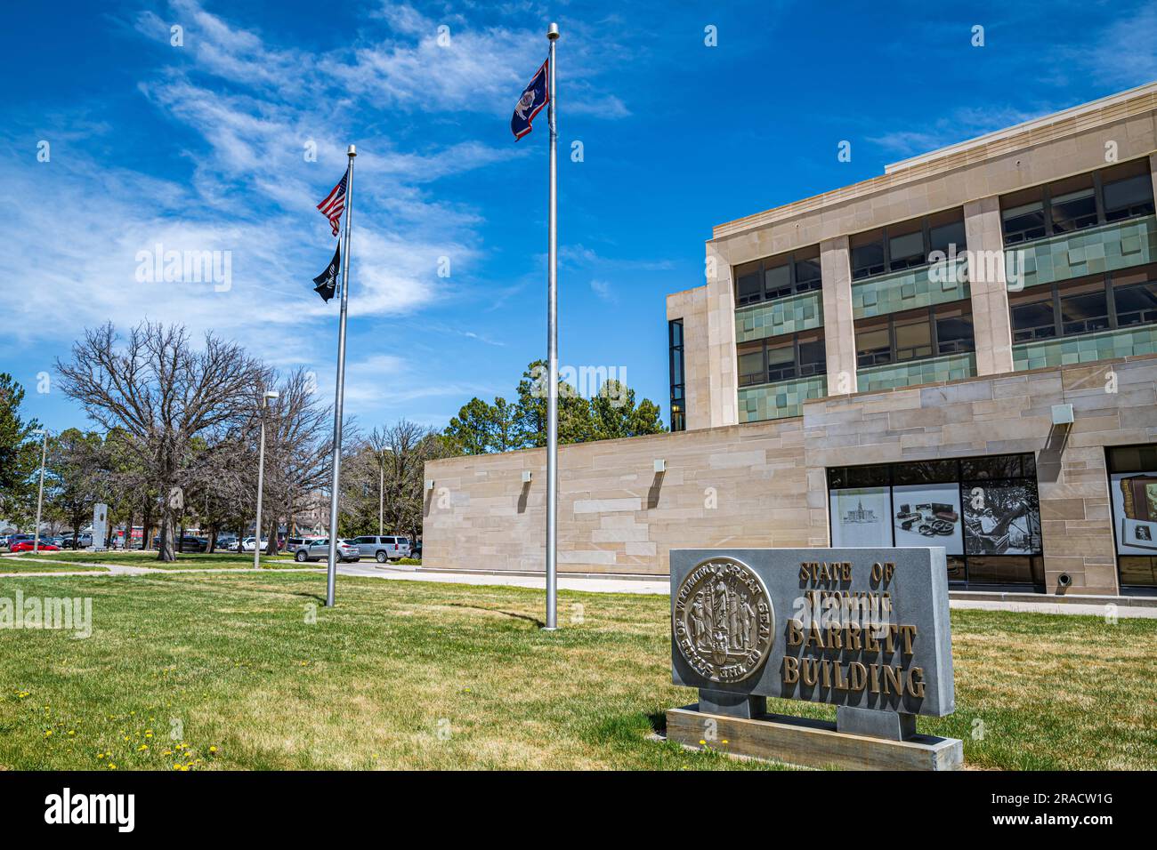 Wyoming, WY, USA - 10. Mai 2022: Das Wyoming State Museum Stockfoto