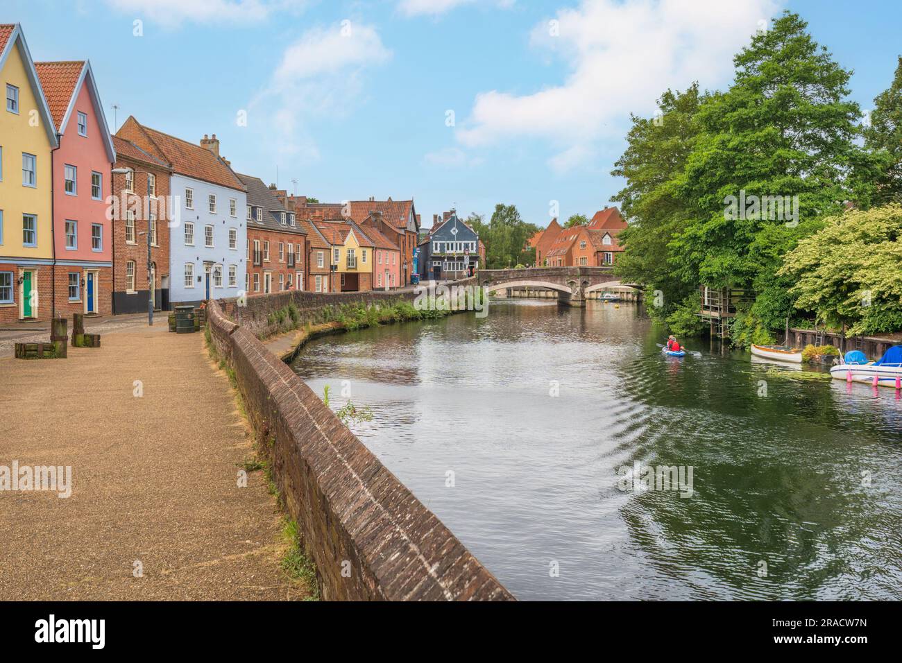 Spaziergang Am Flussufer In Norwich East Anglia Stockfoto
