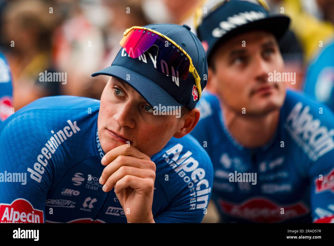 07/2023 Stage One, Tour de France. Bilbao - Bilbao. Mathieu van der Poel. Stockfoto