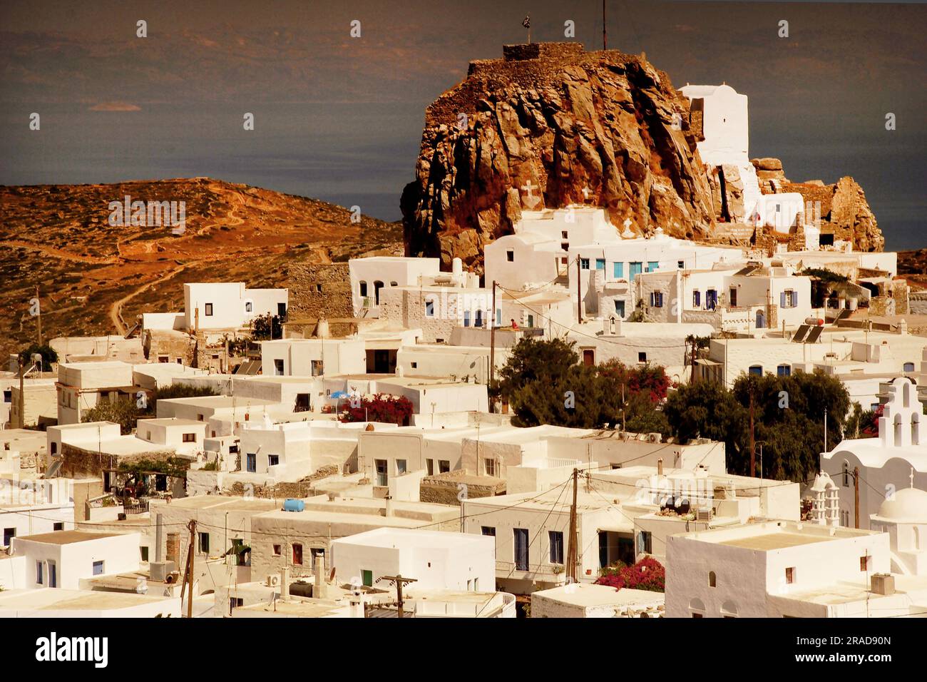 Stadt Chora auf der Insel Amorgos, Griechenland Stockfoto