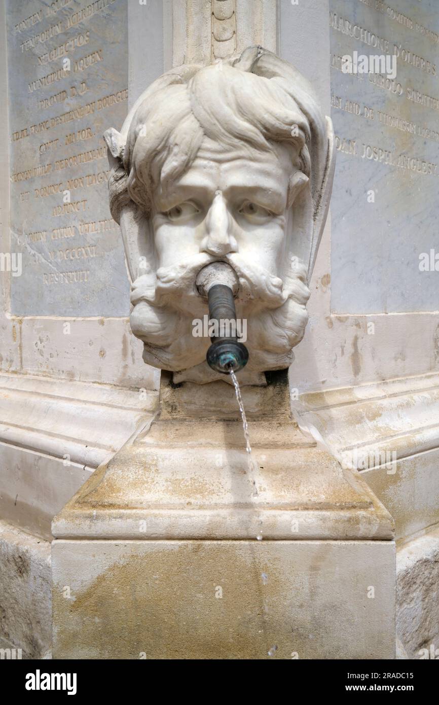 Brunnen Detail Altstadt in Aix en Provence Frankreich Stockfoto