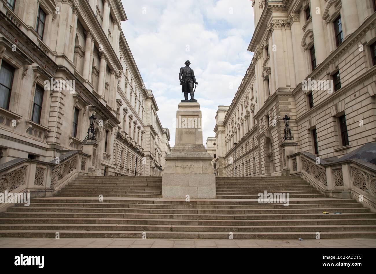 Clive of India Memorial Statue Whitehall Stockfoto