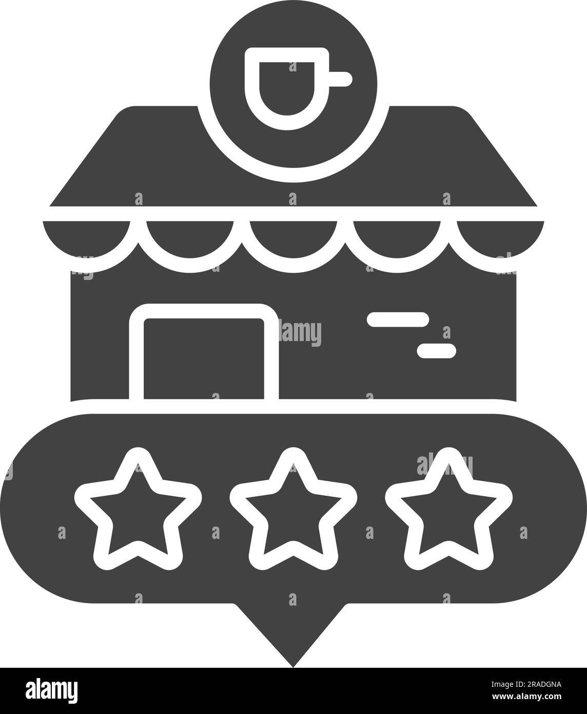 Bild Des Symbols „Coffee Shop Review“. Stock Vektor