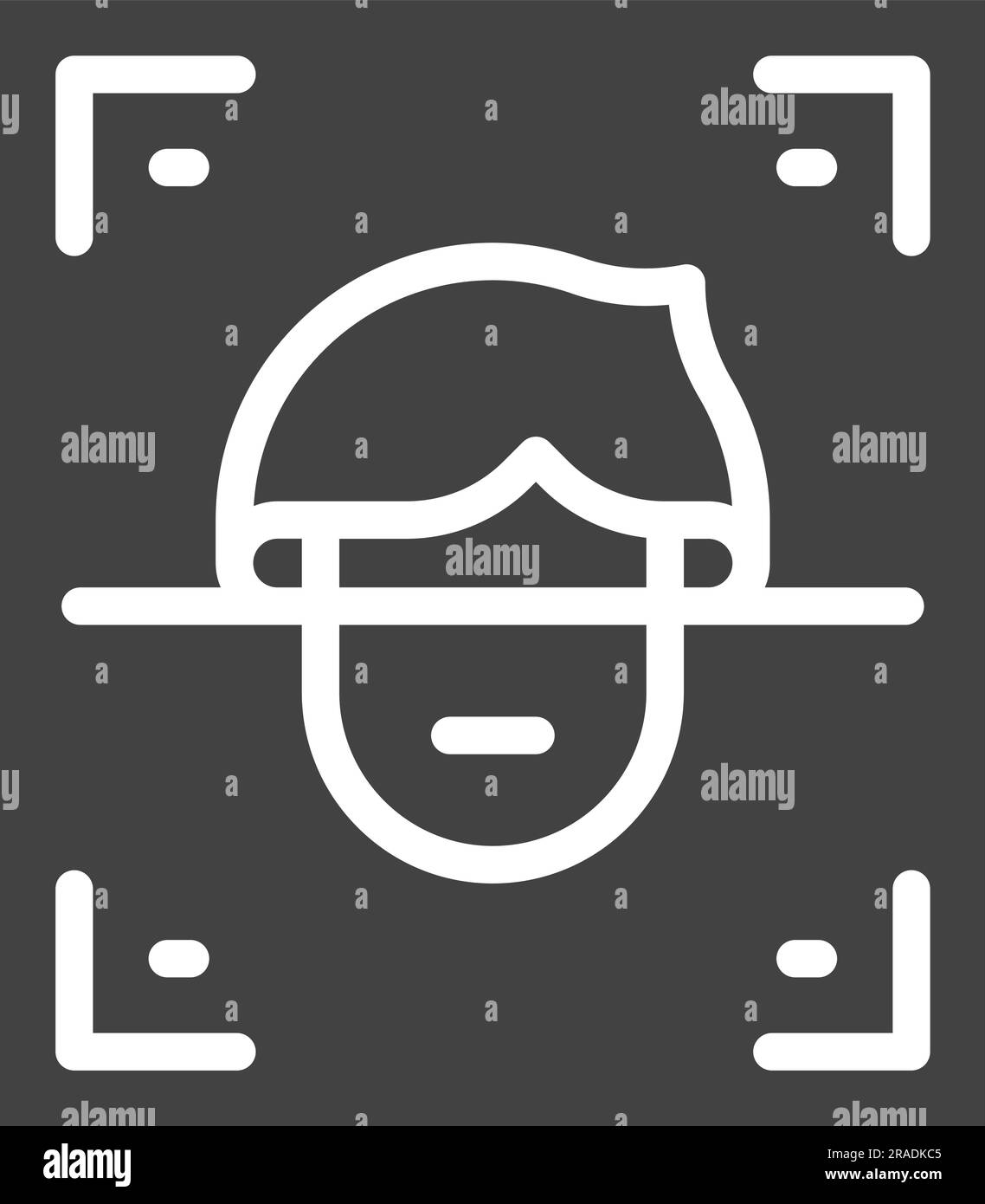 Bild Des Gesichts-Scan-Symbols. Stock Vektor