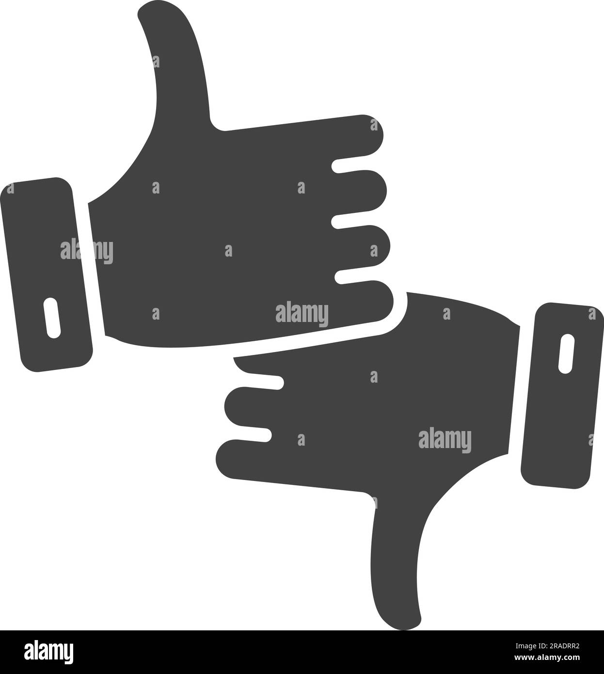 Symbolbild „Gefällt mir nicht“. Stock Vektor