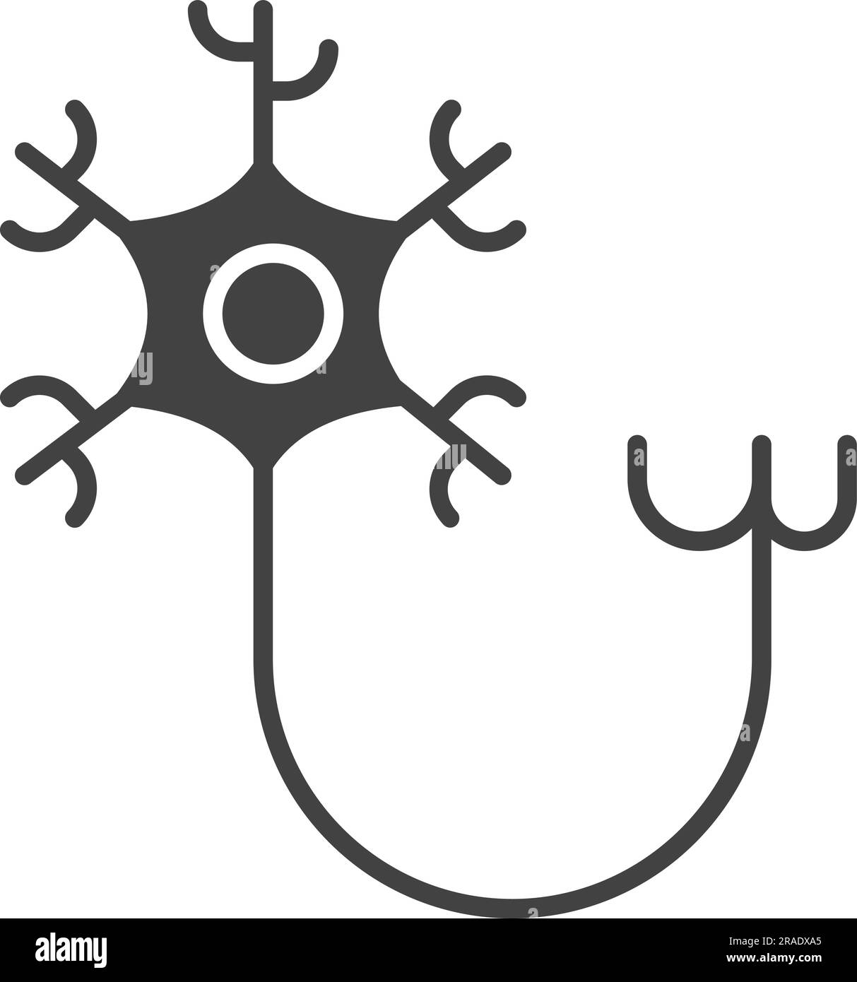 Neuronensymbol. Geeignet für mobile Anwendungen. Stock Vektor
