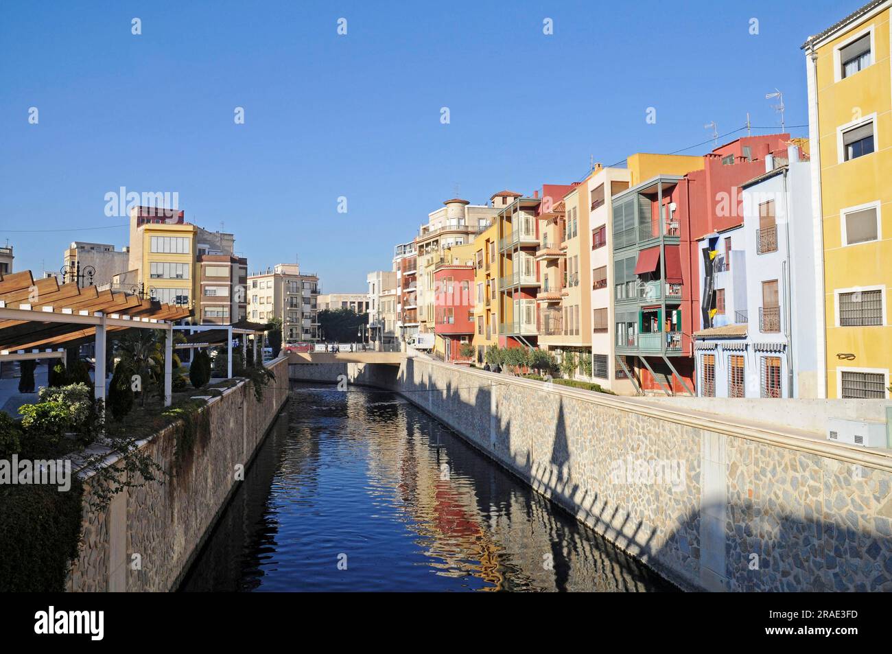 Fluss Segura, Orihuela, Alicante, Costa Blanca, Spanien Stockfoto