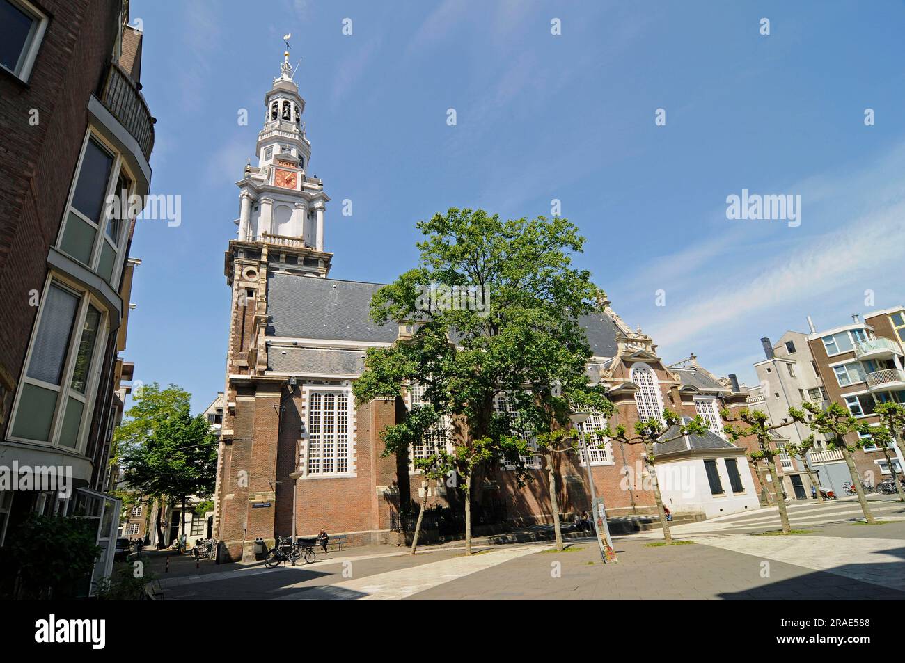 Südkirche in der Nähe von Raamgracht, Amsterdam, Südkirche, Niederlande Stockfoto