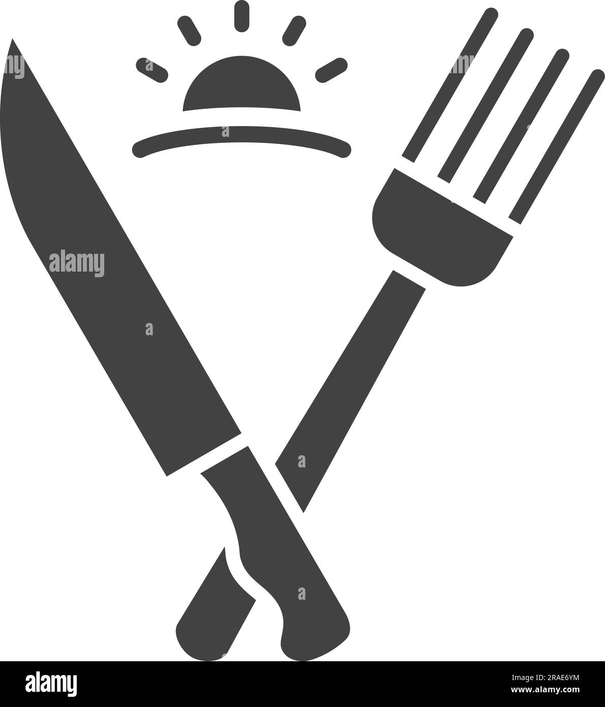 Bild: Sunrise Breakfast Symbol. Stock Vektor