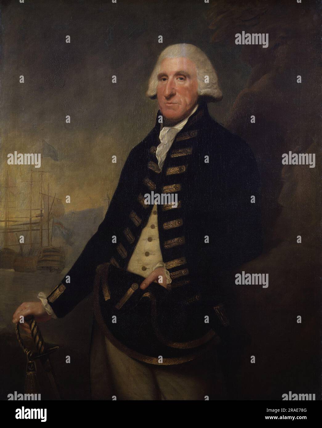 Porträt von Samuel Hood, 1. Viscount Hood Stockfoto