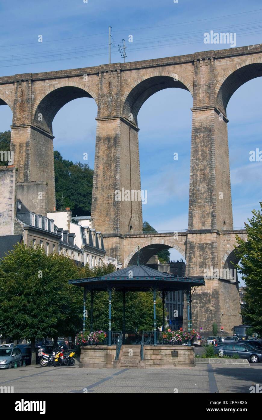 Eisenbahnviadukt Morlaix, Bretagne, Frankreich Stockfoto