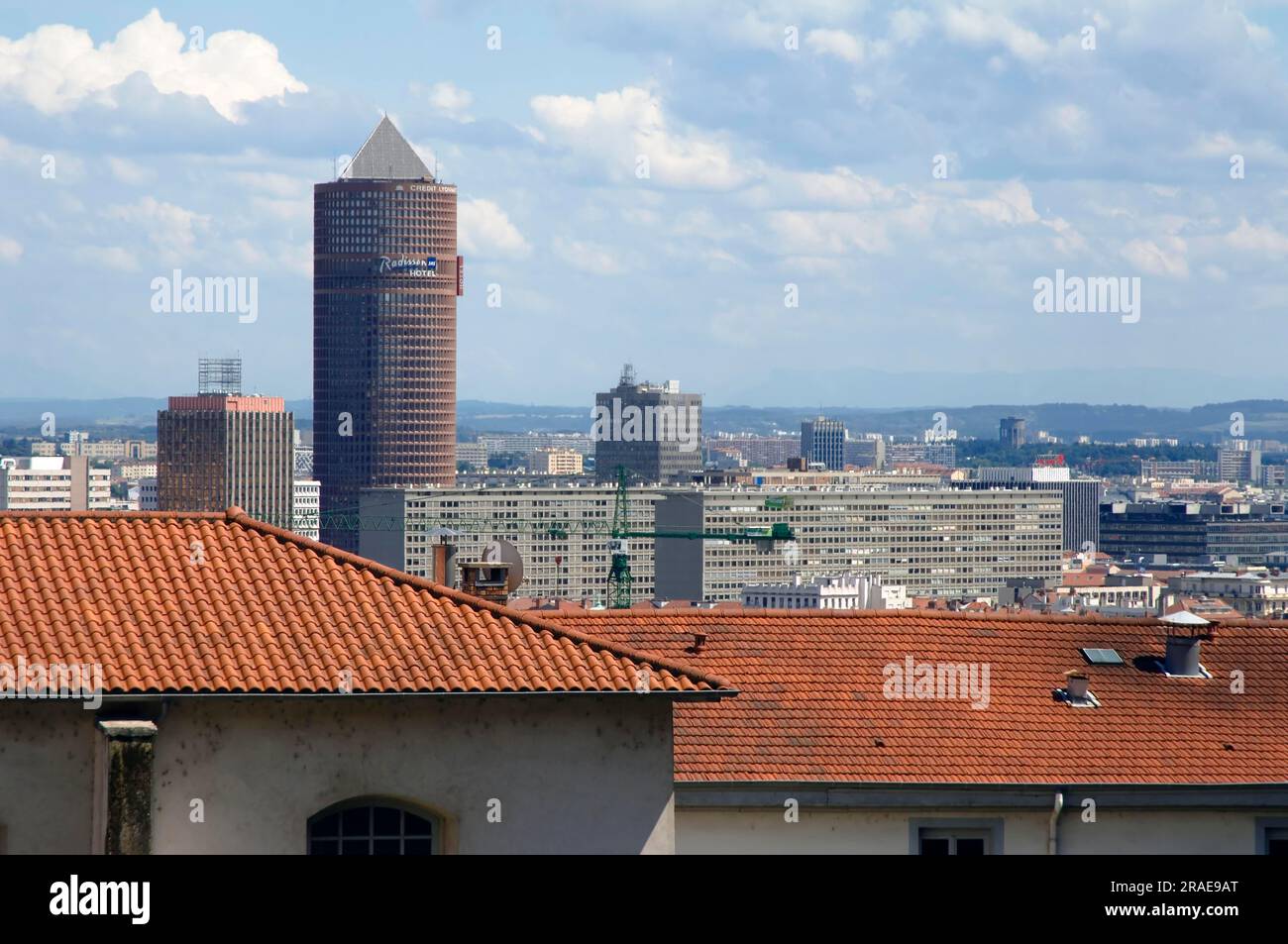 Tour du Credit Lyonnais, Lyon, Rhone-Alpes, Frankreich, Malstifte, Bleistift Stockfoto