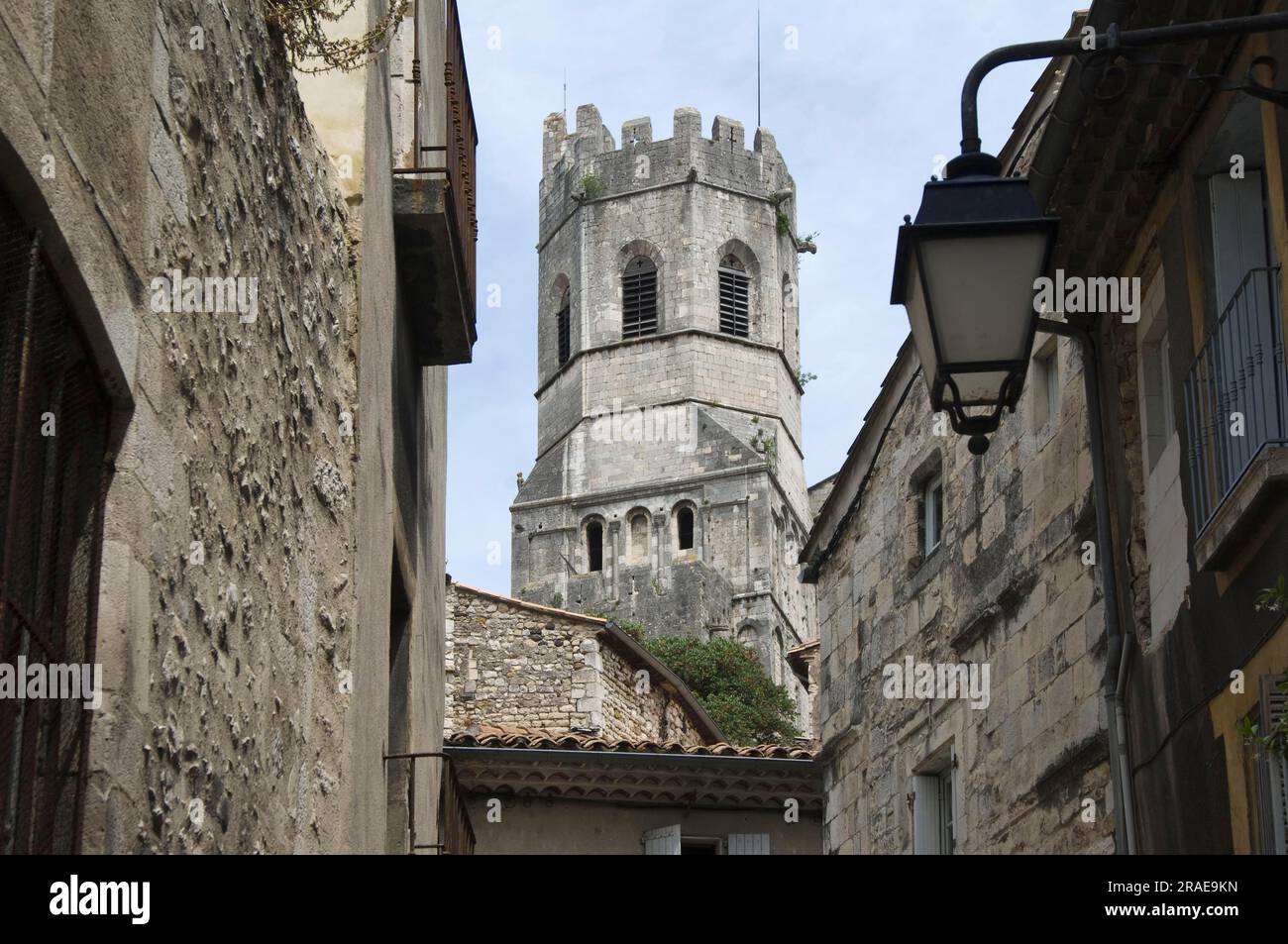 Turm der St. Vincent Kathedrale, Viviers, Ardeche, Rhone-Alpes, Frankreich Stockfoto