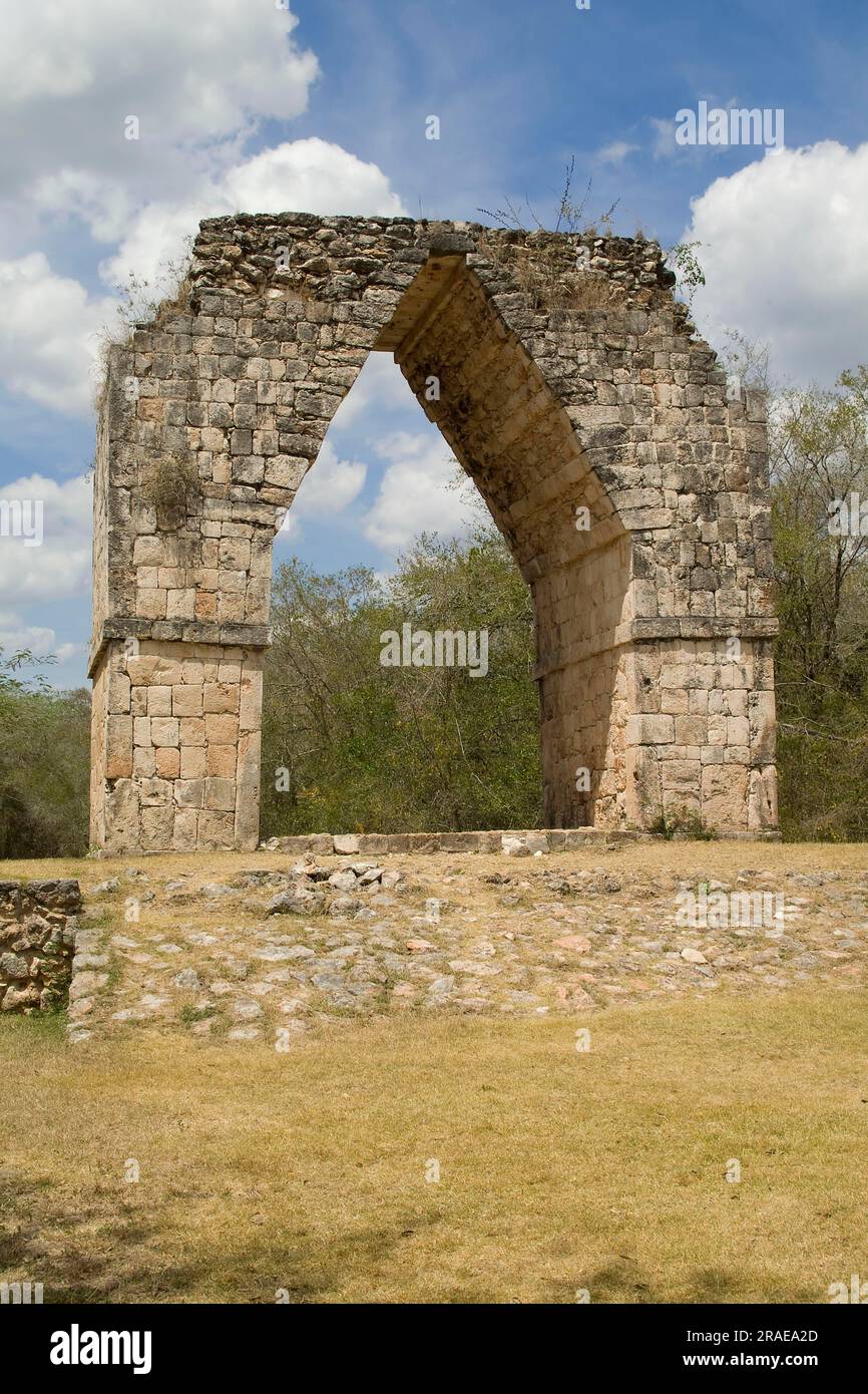 Triumphbogen von Kabah, Yucatan, Mexiko Stockfoto