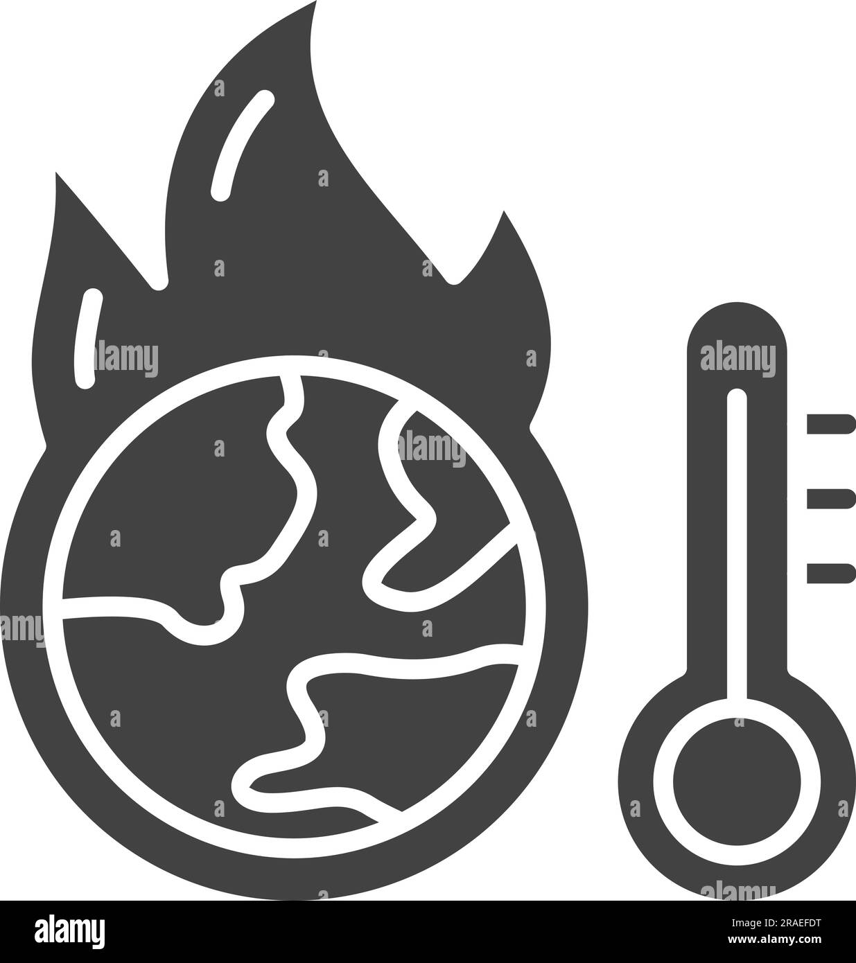 Symbolbild Für Globale Erwärmung. Stock Vektor