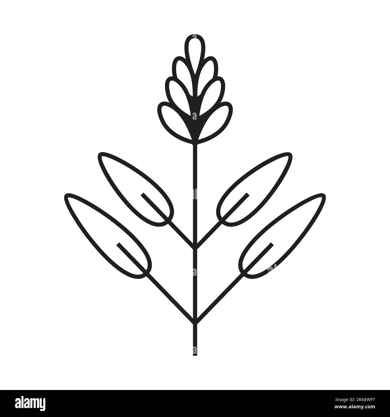 Wildblumenvektor-Ikone. Flacher Blumenbezug. Stock Vektor