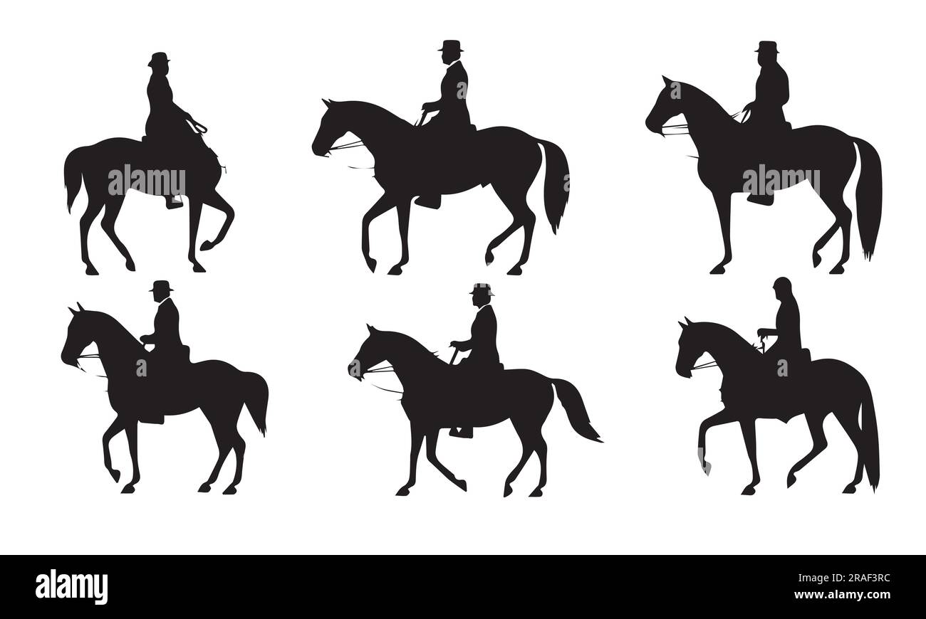 Eine Silhouettenpferd-Vektordarstellung Stock Vektor