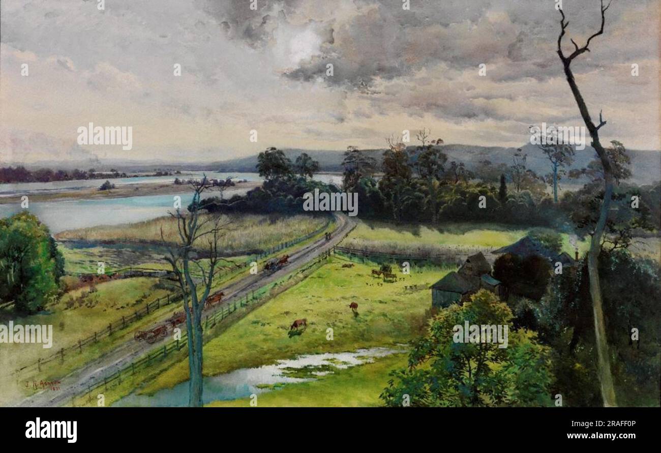 Shoalhaven River, Kreuzung mit Broughton Creek, New South Wales 1891 von Julian Ashton Stockfoto
