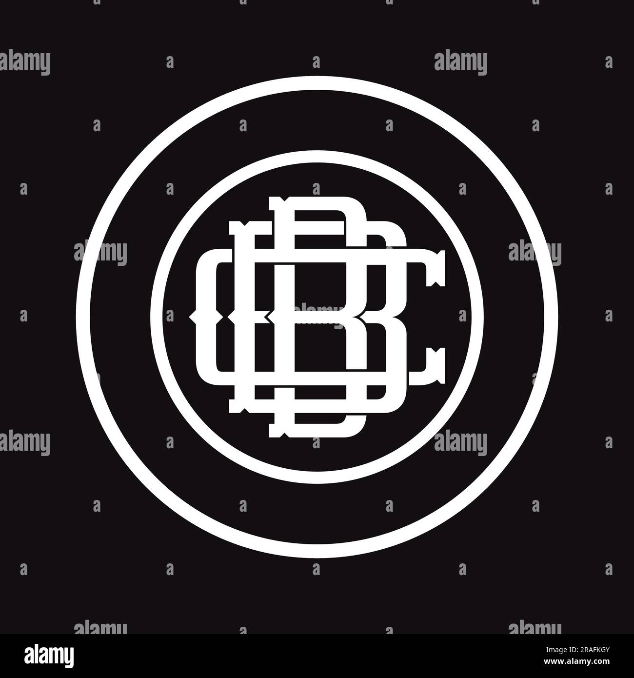 Modern Streetwear CBD Initial Monogram Text Letter Logo Design Stock Vektor