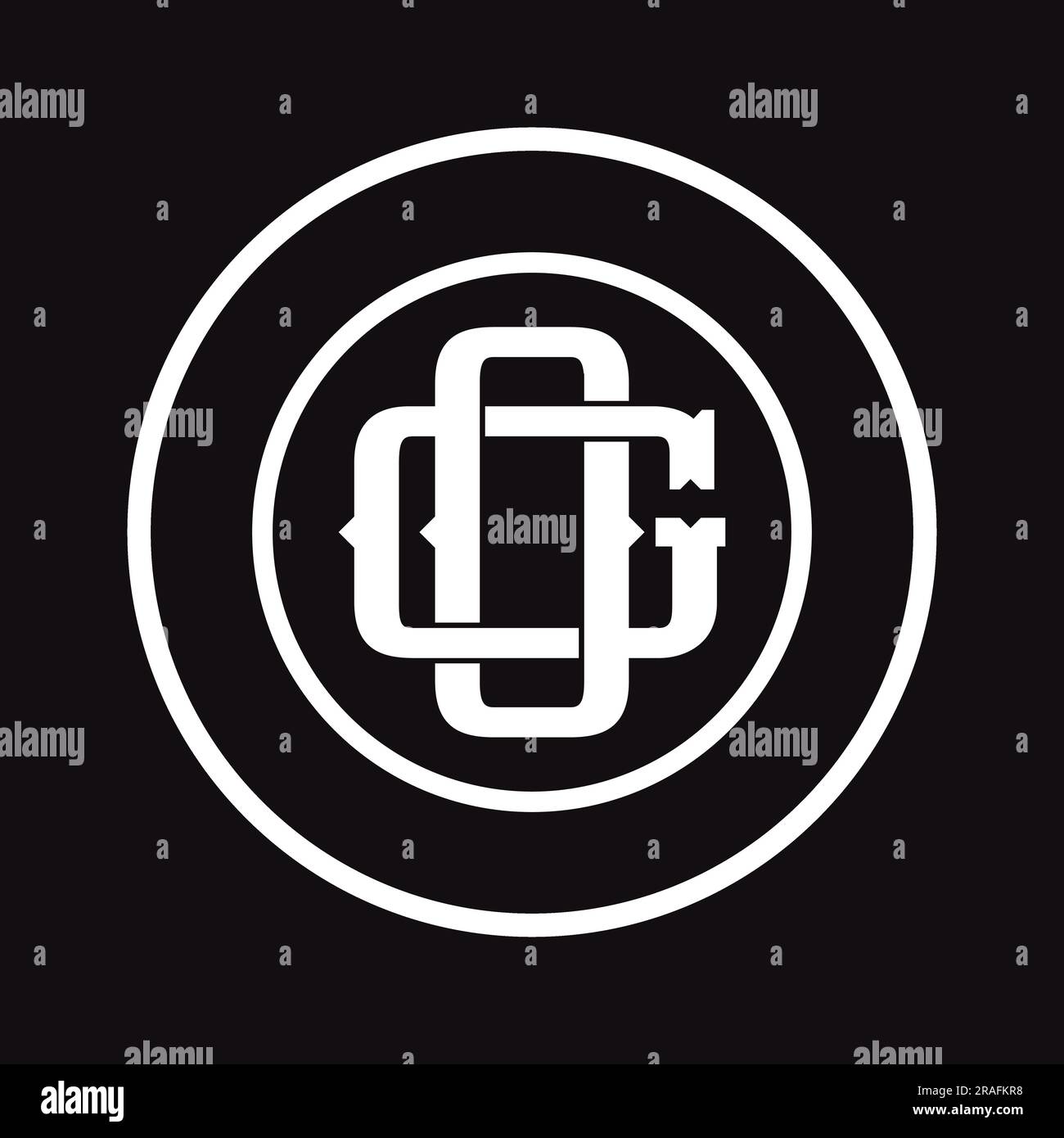 Modern Streetwear CO oder OC Initial Monogramm Text Letter Logo Design Stock Vektor