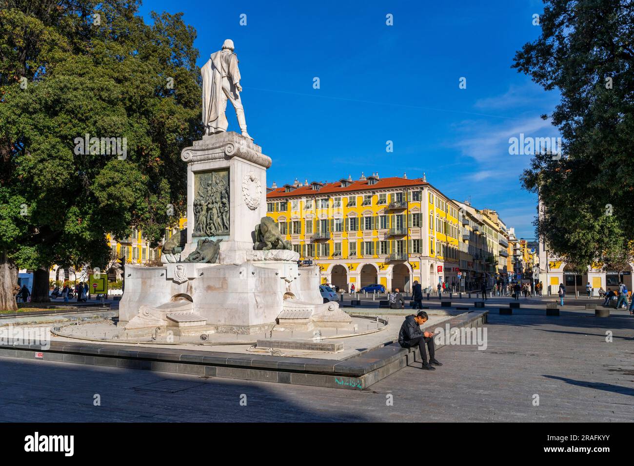 Place Garibaldi, Nizza, Französische Riviera, Provence-Alpes-Côte d'Azur, Frankreich Stockfoto