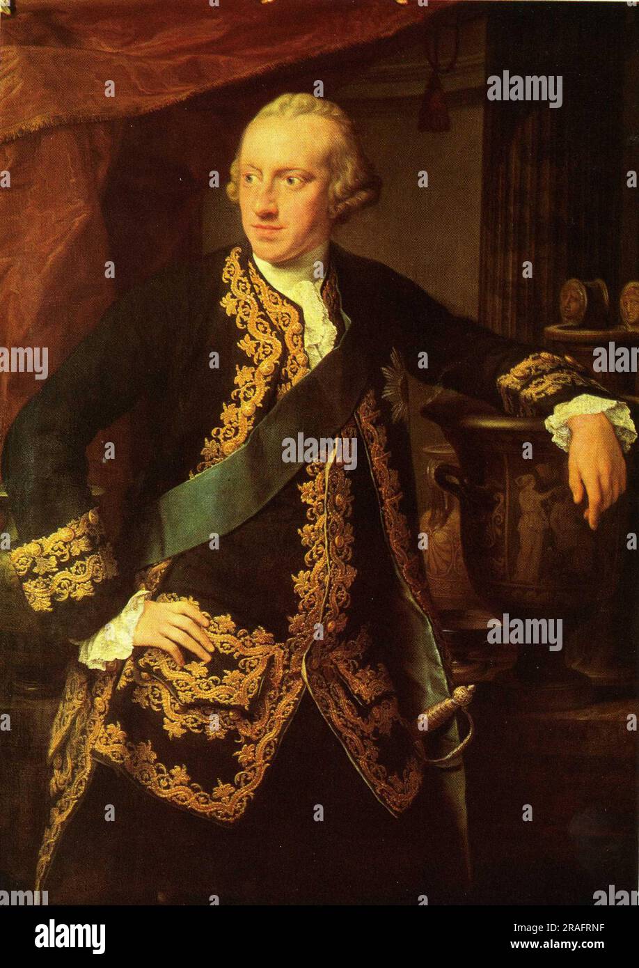 Porträt von Charles William Ferdinand, Herzog von Brunswick-Wolfenbüttel 1767 von Pompeo Batoni Stockfoto