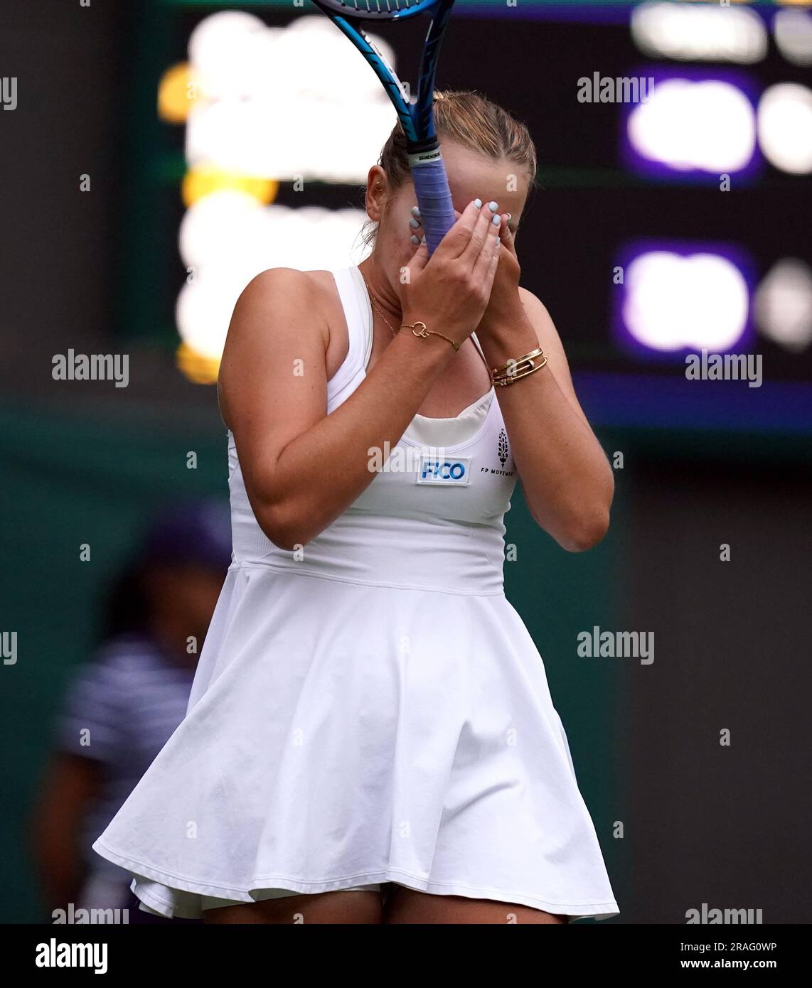 Sofia Kenin feiert den Sieg über Coco Gauff am ersten Tag der Wimbledon