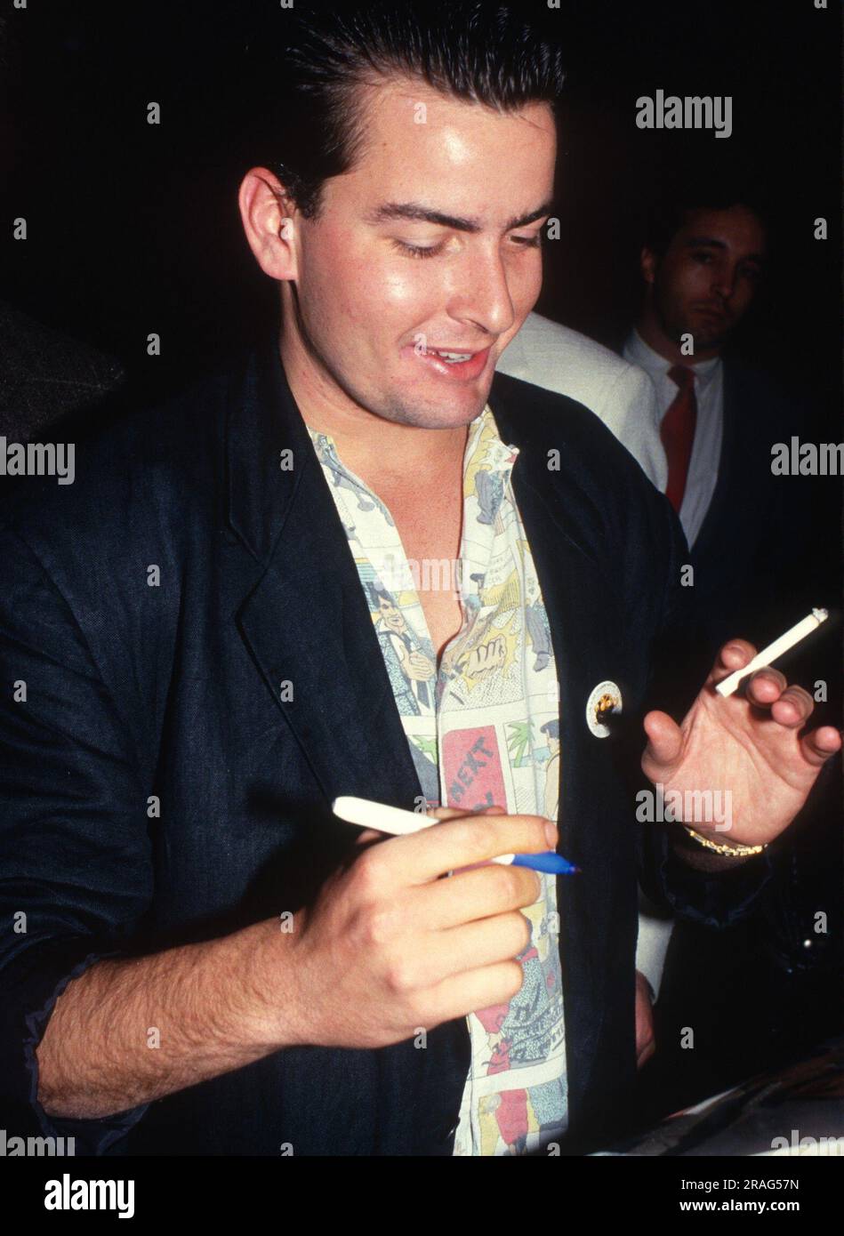 1987Charlie Sheen John Barrett/PHOTOlink/MediaPunch Stockfoto