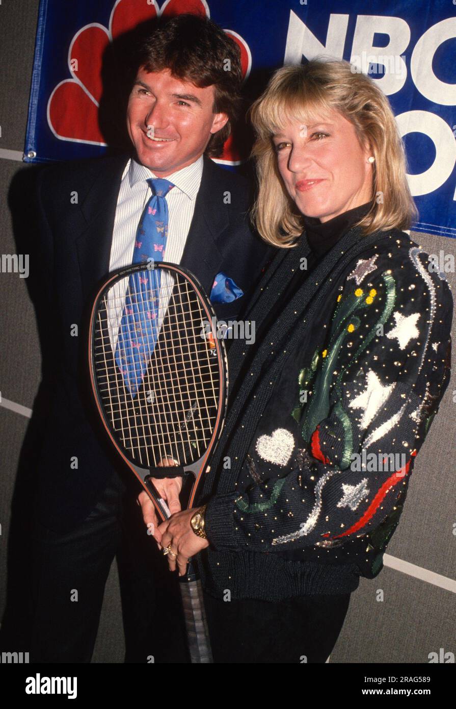 1989Jimmy Conners Chris Evert John Barrett/PHOTOlink/MediaPunch Stockfoto