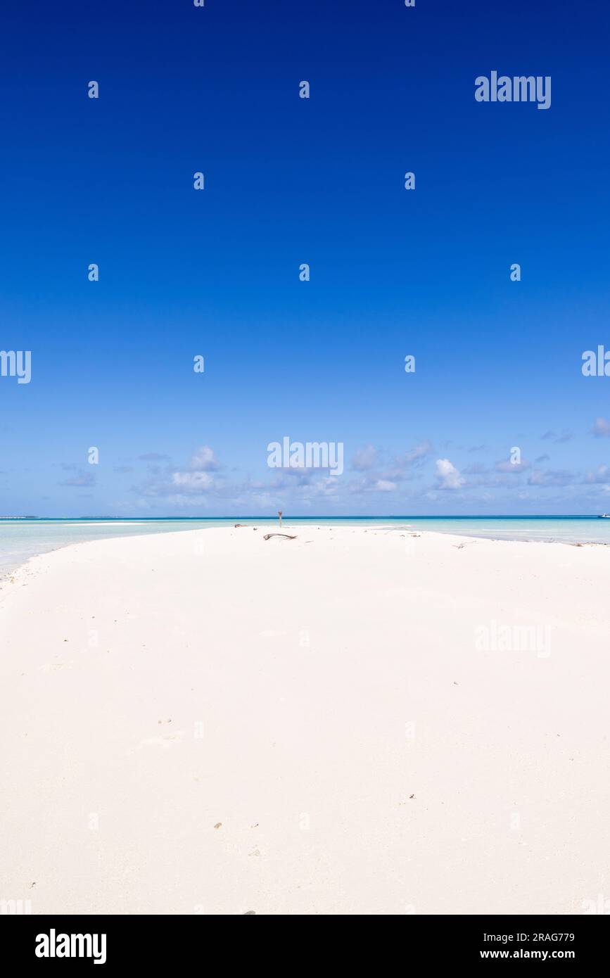 Der Strand ist mein glücklicher Ort Stockfoto