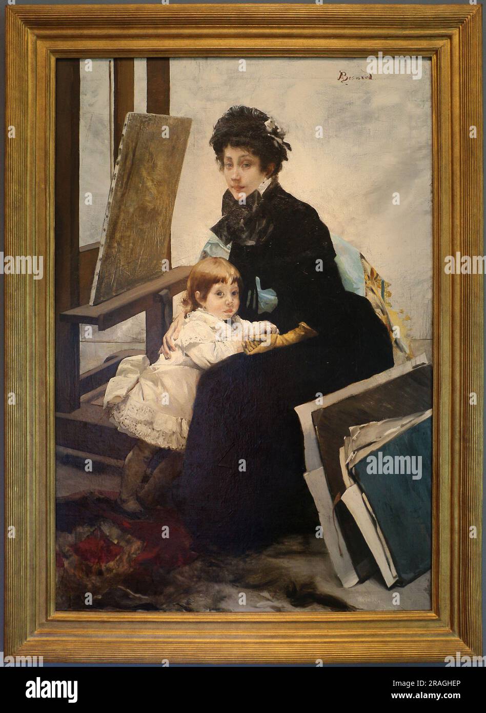 Madeleine Lerolle e sua figlia Yvonne 1880 von Paul-Albert Besnard Stockfoto