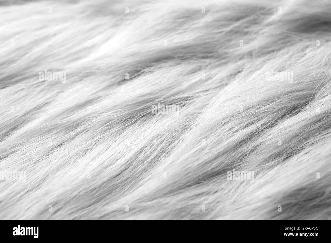 Weißes Kunstfell als Hintergrund, Nahaufnahme Stockfoto