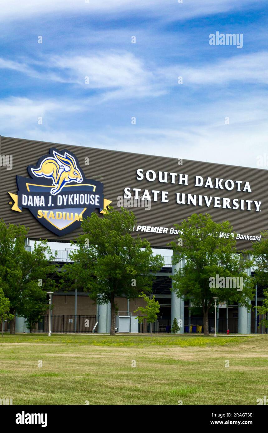 BROOKINGS, SD, USA - 21. JUNI 2023: Dana J. Dykhouse Stadium auf dem Campus der South Dakota State Unversity. Stockfoto