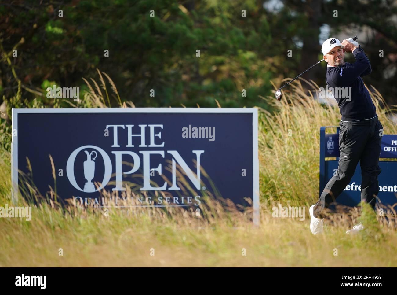 Sergio Garcia während des Open 2023 Final Qualifizierung im West Lancashire Golf Club, Liverpool. Bilddatum: Dienstag, 4. Juli 2023. Stockfoto