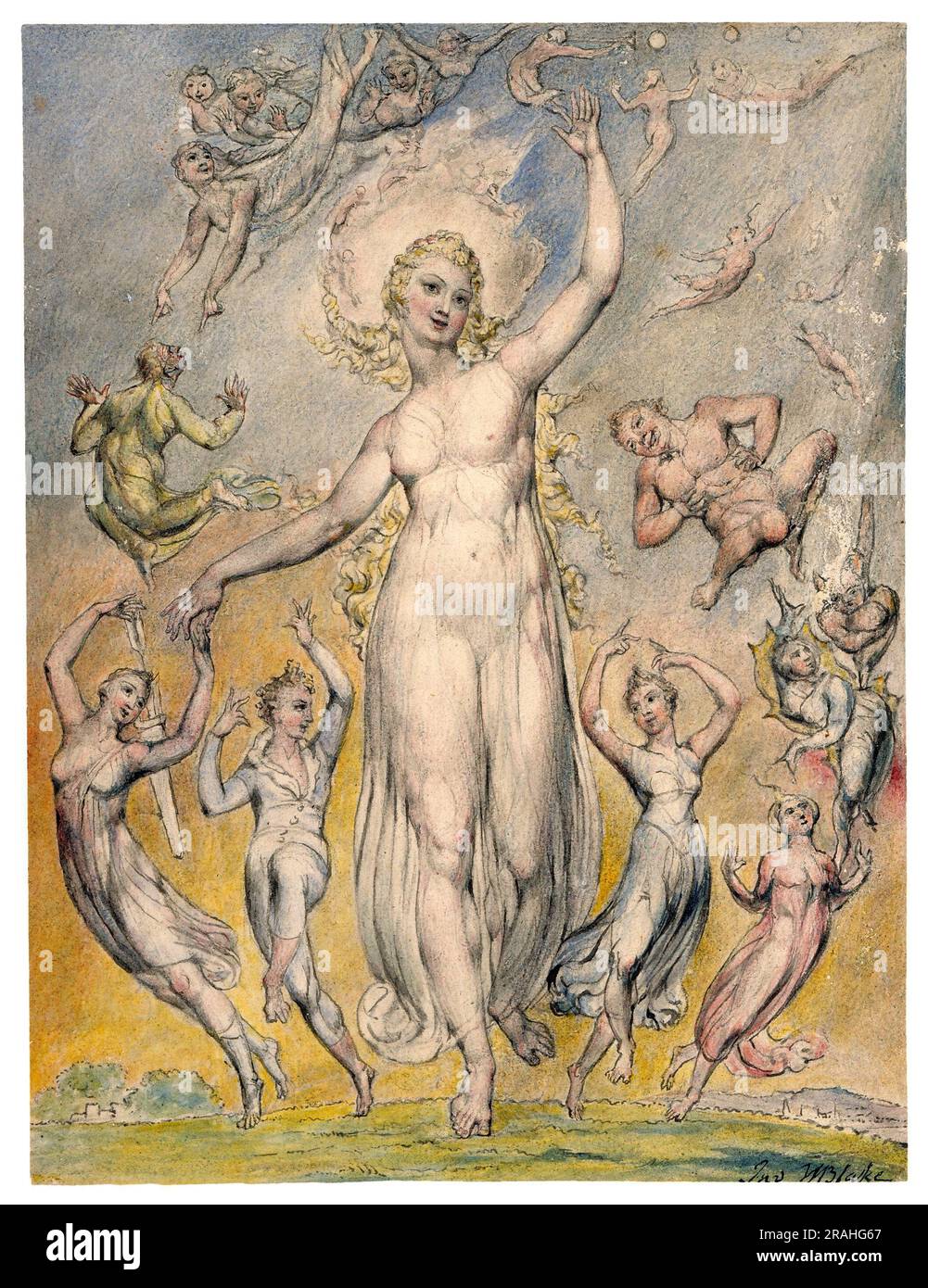 Mirth 1820 von William Blake Stockfoto