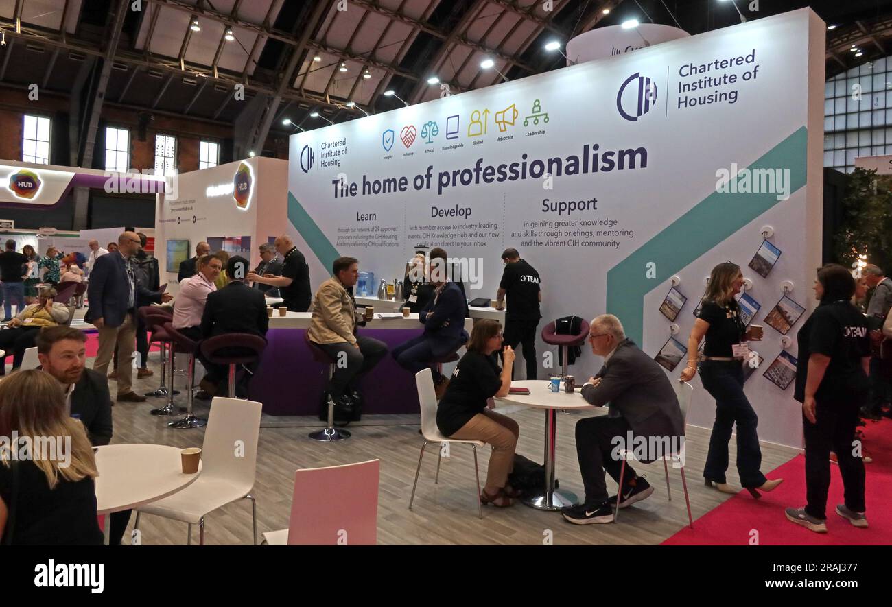 Heimat der Professionalität - CIH Housing 2023 im Ausstellungs- und Konferenzzentrum Manchester Central, Windmill St, Manchester, England, Großbritannien, M2 3GX Stockfoto