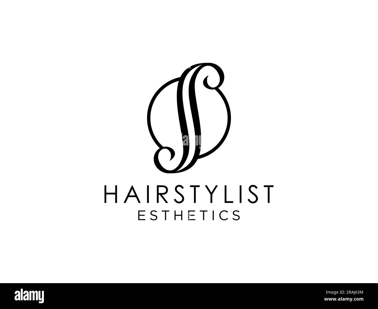 Abstrakter schwarzer Haarwellen-Logo-Buchstabe S isoliert auf weißem Hintergrund. Designvorlage Für Flat Vector-Logos. Stock Vektor