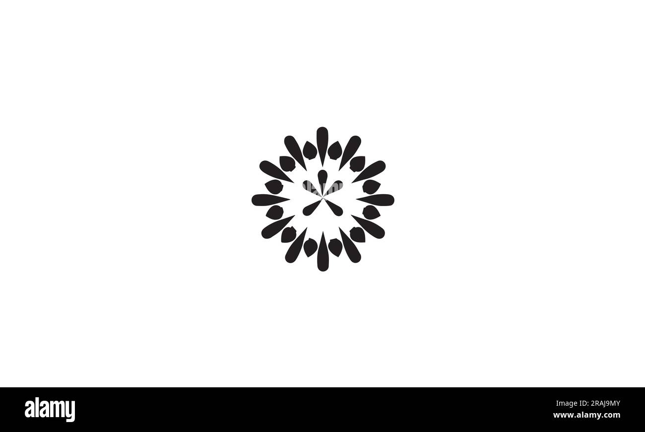 Abstraktes Symbol für Menschen, Zusammengehörigkeit und Gemeinschaftskonzept Design schwarzes Symbol auf weißem Hintergrund Stock Vektor