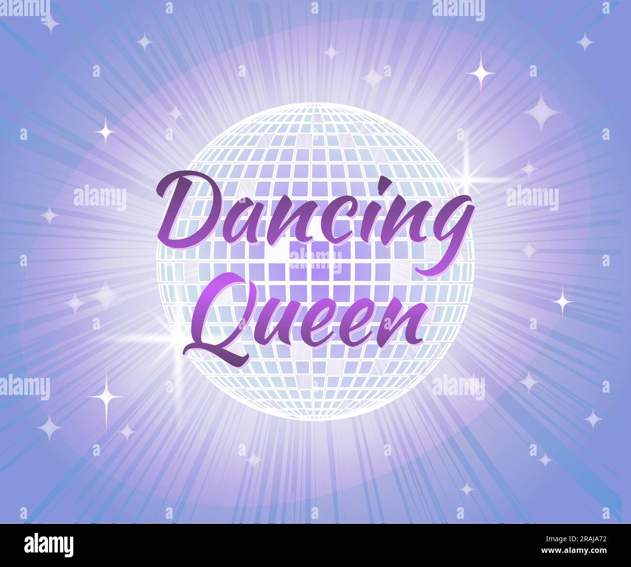 Tanzende Königin. Disco Ball Party. Power Für Mädchen. Dance Girl. Stock Vektor