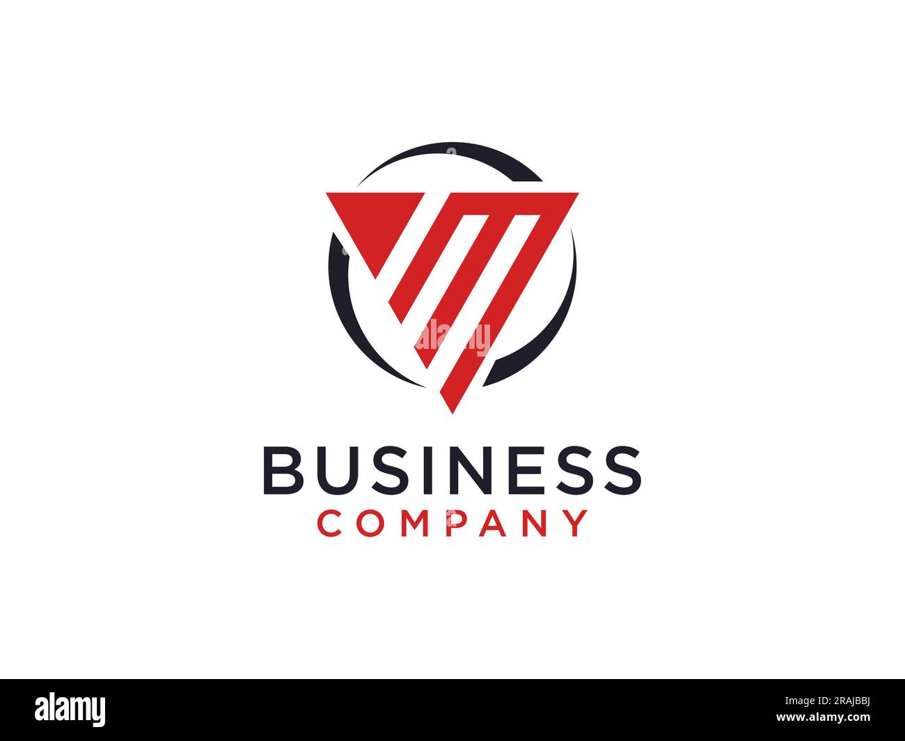 Logo mit M-Motiv. Lineares kreatives minimales Monogramm-Symbol. Universelles, elegantes Vektordesign. Premium-Logo für Unternehmen. Grafisches Alphabet Stock Vektor