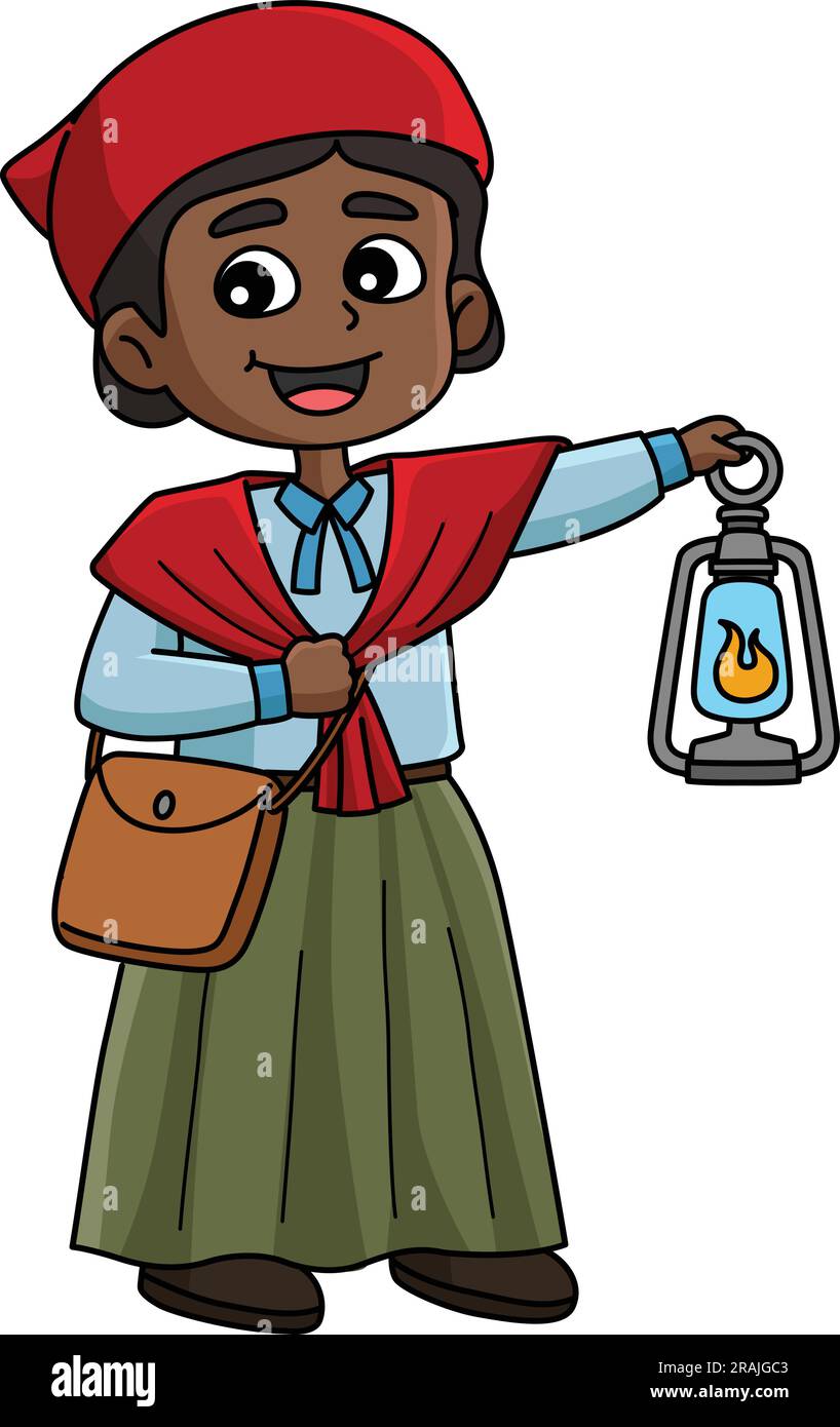 Harriet Tubman Cartoon Colored Clipart Stock Vektor